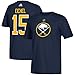 adidas NHL T-Shirt Buffalo Sabres Jack Eichel #15 Navy Logo Eishockey (X-Groß)