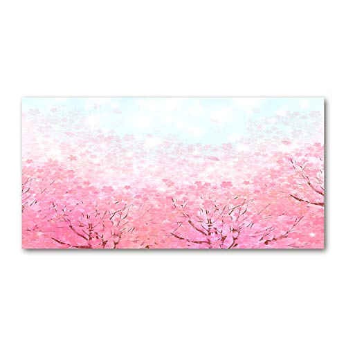 Tableau fleurs de cerisier pour salon zen - Image acrylique 120x60