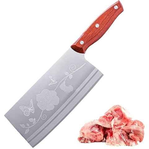 sharecook Meat Cleaver Knife 7.4 Inch, Ultra Sharp Chinese Chef's Knives, Full-tang Chopping Knife Cover