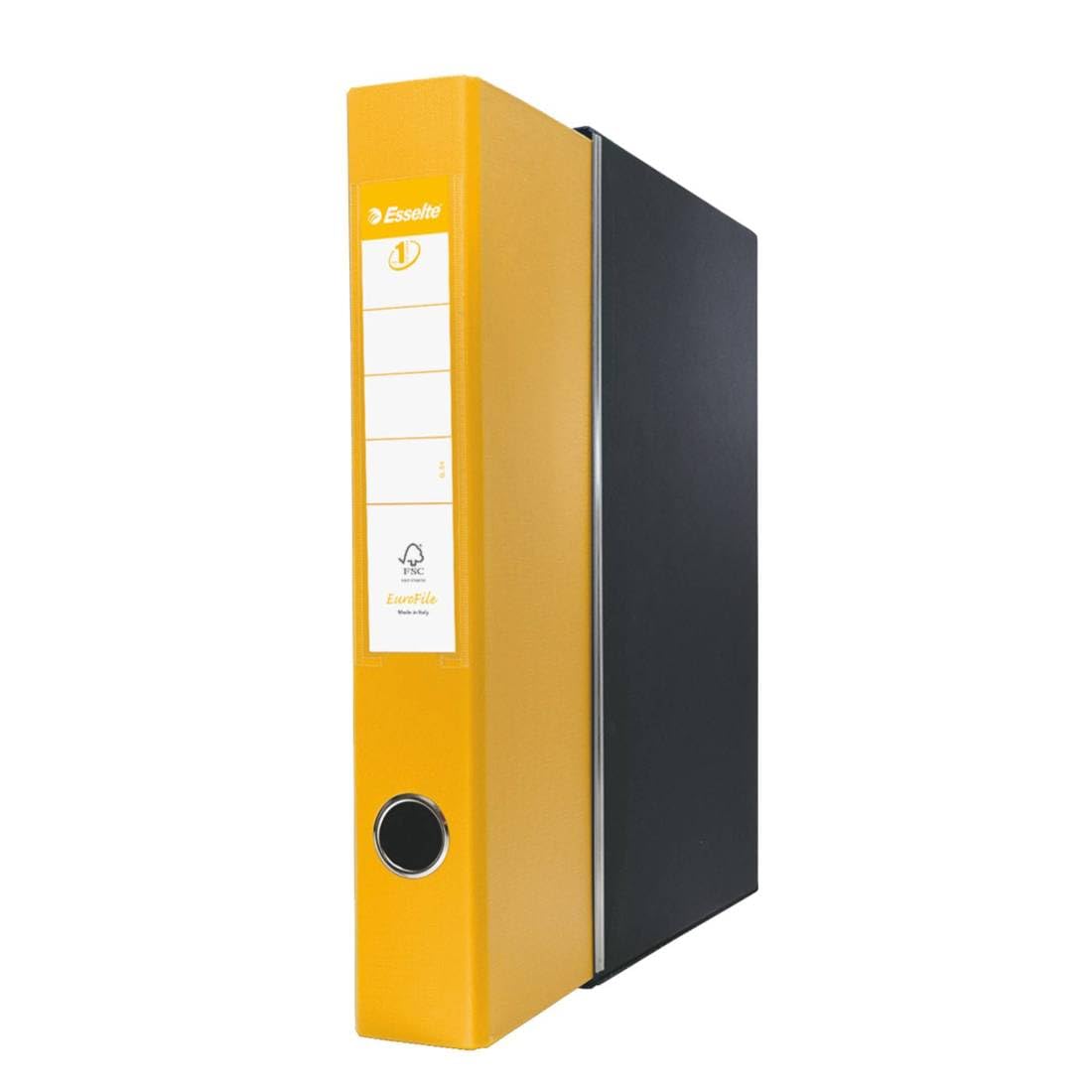 Esselte โ RACCOGLITORE EUROFILE with Lever Mechanism Plastic Coated Cardboard,Yellow,5 cm โ image 1