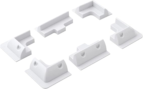 RICH SOLAR Solar Panel Roof Drill-Free Corner Bracket Mount for RV, Boats, Caravans, Marine, Motorhomes, Set of 6Corner Bracket, White