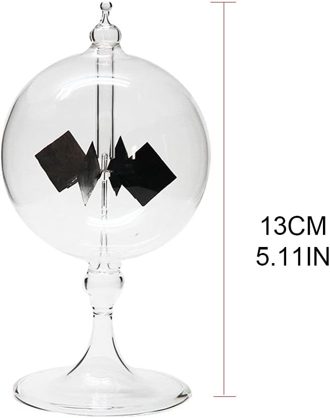 Clear Solar Power Radiometer Crookes Solar Energy Vanes Windmill Home Desk Decoration Handmade