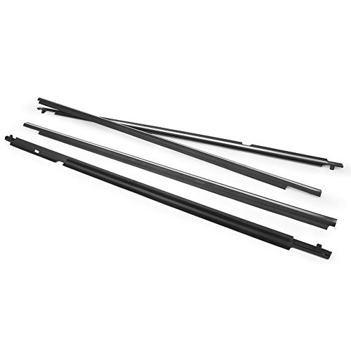 GZYF 4PCS Door Outside Weatherstrip Trim, Window Weather Stripping Seal Belt Moulding Trim for Toyota Corolla 2009 2010 2011 2012, Door Outside Trim Seal Belt, Chrome