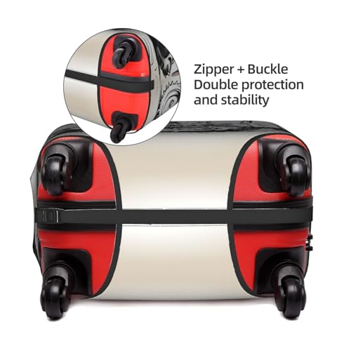 Cartoon Tractor 1 Tsa Approved Luggage Cover For 18-32 Inch Suitcases Scratch-Resistant Stretch Luggage Cover4