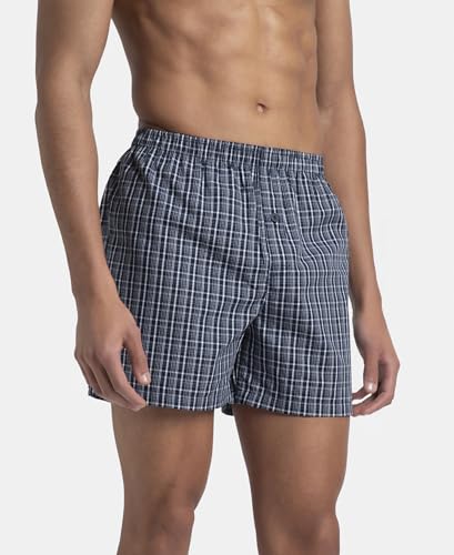 Image of Jockey 8222 Men's Super Combed Mercerized Cotton Woven Printed Inner Boxers with Ultrasoft and Durable Inner Waistband (Pack of 2)