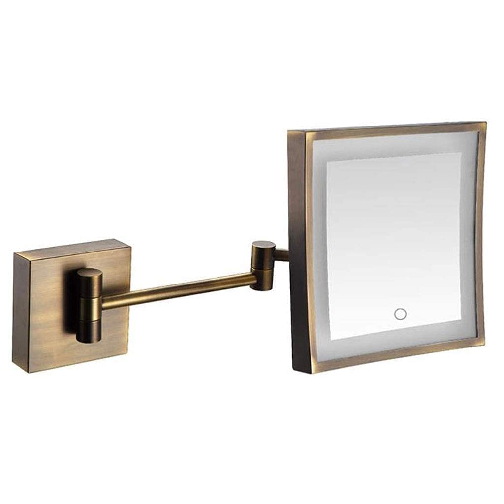 Miroir de maquillage haut de gamme à fixation murale et LED