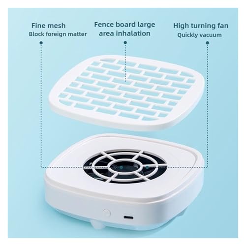 Extractor de polvo para uñas mini, ideal para manicura impecable en casa 6