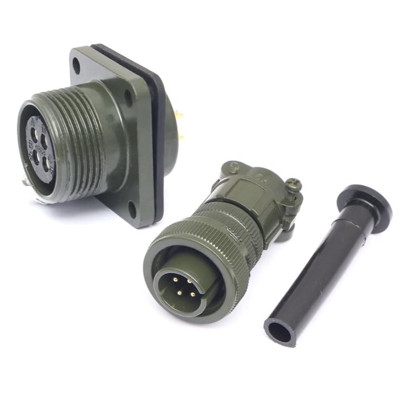 1Set MS3102A-14S-2S+MS3106A-14S-2P Circular Industrial Connectors,4Pin Female&Male,Straight,MIL-DTL-5015 Series Waterproof Aviation Sockets Connectors for Aviation and Industrial environments