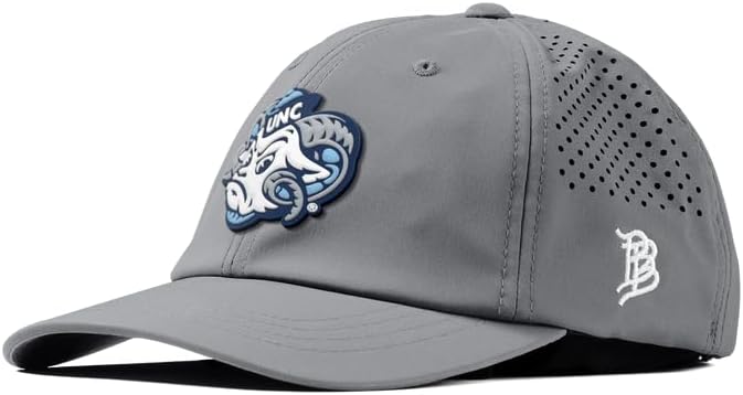 Branded Bills Officially Licensed x North Carolina Tar Heels Performance Dad Hat Collection UNC Rameses PVC