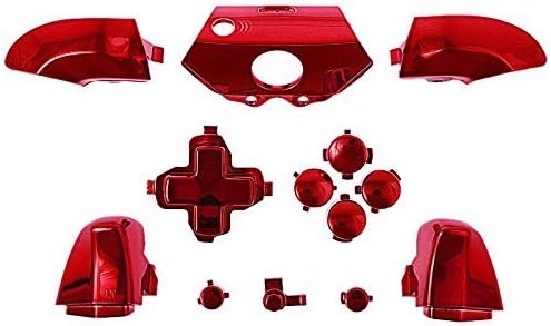 Chrome Red ABXY Dpad Triggers Full Buttons Set Kits Controller Mod for Xbox One