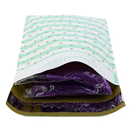 Image of Inspired Mailers - Poly Mailers 6x9-100 Pack - Gold Confetti Deluxe - Small Shipping Bags - Polymailers 6x9 - Small Package Bags - 6x9 Mailing Bags for Shipping