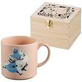 Moomin (ムーミン) マグカップ 木製ギフト箱入 大きめ 350ml 直径9×9cm スナフキン ムーミン 雑貨 グッズ 女性 ギフト 誕生日 食器 日本製 ピンク mm8702-11h