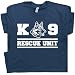K9 Rescue Dog T Shirt Military Police Fireman German Shepherd Tee Shirtmandude