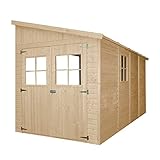 GROßER GARTENSCHUPPEN. Großzügiger begehbarer Lagerraum mit 8 m2 interner Bodenfläche und einer hohen 224 cm-Decke. Viel Platz zur Unterbringung von Werkzeug, Fahrrädern, Spielzeug und Rasenmäher. Räumen Sie Ihren Garten endgültig auf und genießen Sie Ihren Außenbereich mehr denn je.