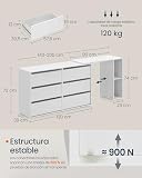 SONGMICS HOME Komoda, szybki montaż bez użycia narzędzi, szafka