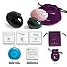 Yoni Stones 3-pcs Set Large/Midium/Small, Jade Nephrite Egg, Rose Quartz Egg & Obsidian Egg, All Drilled, Comes with String & User Instructions,