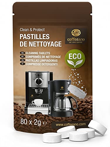 80 Pastilles de nettoyage pour Jura, Krups, Melitta, Delonghi, Siemens, Philips, Bosch, Tassimo, Nespresso, Sage, Senseo machines à café automatiques et...