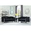 Black Loveseat and Sofa Set