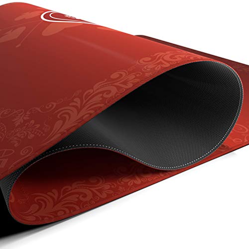 Bullets Playing Cards - Poker Layout - Table Top Mat 63" X 31.5" - Deluxe Playing Mat For Casino Night #TOP2