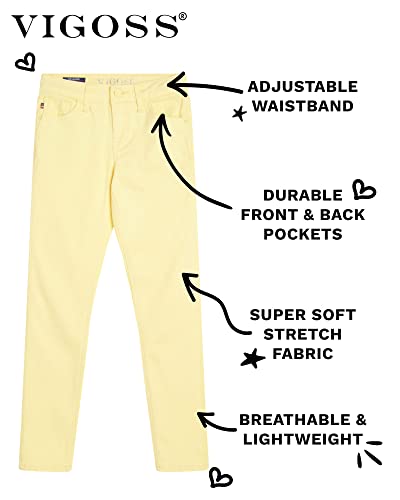 VIGOSS Girls' Jeans - Super Stretch Denim Skinny Jeans for Girls - Kids Adjustable Slim Fit Jeans (4-16)2