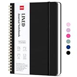 deli Black Lined Spiral Journal Notebook, 160 Pages, A5 (5.5