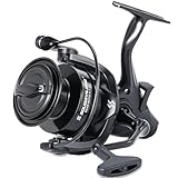 Sougayilang Carp Spinning Reel,33Lbs Max Drag Fishing Reel Front and Rear Drag System,Full-Metal Spool+CNC-Machined Crank, Ldeal for Carp and Catfish -6000 Series