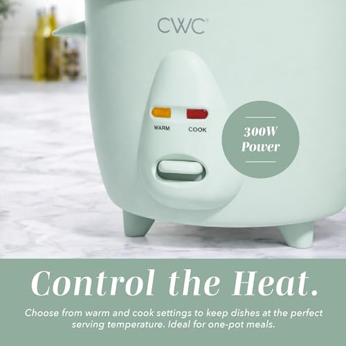 Image of COOK WITH COLOR 6 Cup Rice Cooker 300W - Effortless Cooking and Perfectly, Cooks 3 Cups of Raw Rice for 6 Cups of Cooked Rice, Sage