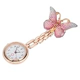 Hoement Reloj Segundero de Enfermería con Diseño de Alas, Reloj de Bolsillo de Enfermera Cuarzo y Vidrio, Fácil de Retraer y Preciso para Uso Médico