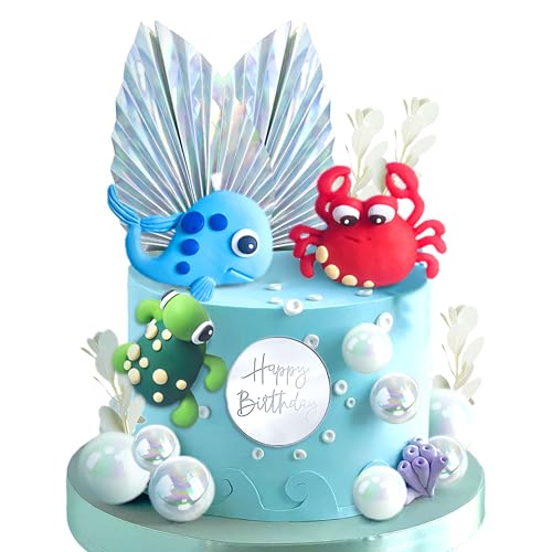 animales del mar decoraciones para tarta de cumpleaños productos para fiestas infantiles para fiesta de cumpleaños de babyshower con tema del mar