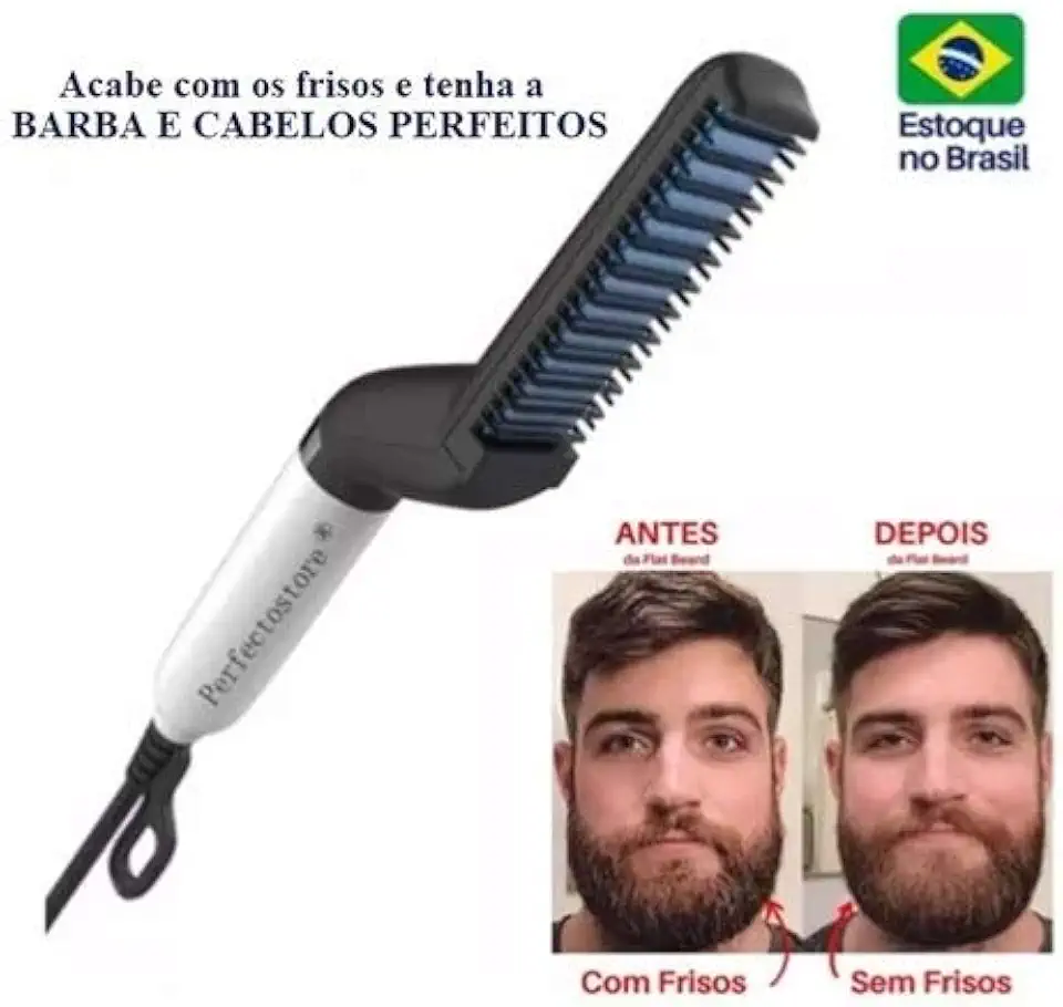Modelador Alisador Cabelo Barba Masculino Chapinha P9699