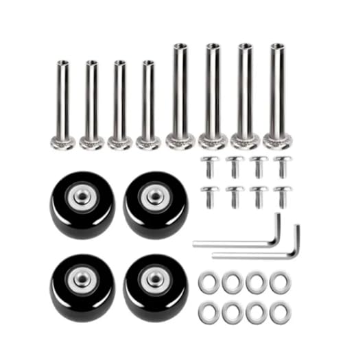 Luggage Wheels Suitcase 2pcs Travel Luggage Wheel Hub Replacement, Parts Axle Repair Kit, for Replacement Upgrade Travel(60mm 18mm-2pcs)4