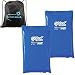 Chattanooga ColPac, Reusable Gel Ice Pack for Knee, Arm, Elbow, Shoulder, Back - Aches, Swelling, Bruises, Sprains, Inflammation, Half Size 2 Pack Bundle, Blue Vinyl, with a Lumintrail Bag