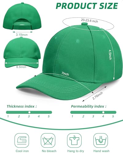 Image of Handepo 24 Pcs Blank Baseball Caps Adjustable Back Strap Unisex Blank Design Caps Plain Unisex Hats for Men Women