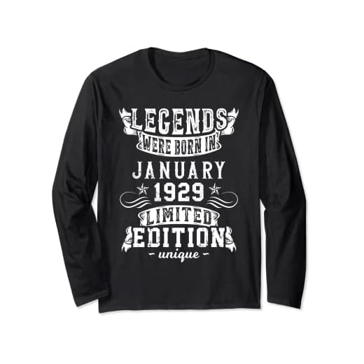 Cumpleaños Enero 1929 Edición Limitada Regalo January 1929 Manga Larga