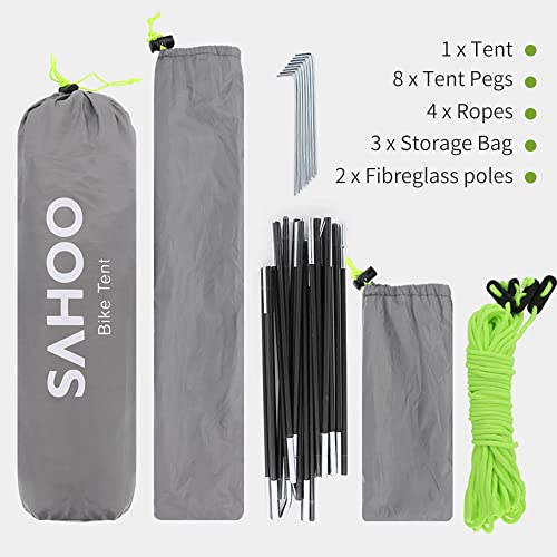 Moniss Barraca de armazenamento de bicicleta ao ar livre impermeável à prova d'água de poliéster re