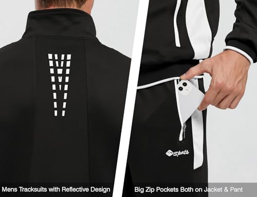 Image of TBMPOY Men's Tracksuit Athletic Sports Casual Full Zip Sweatsuit