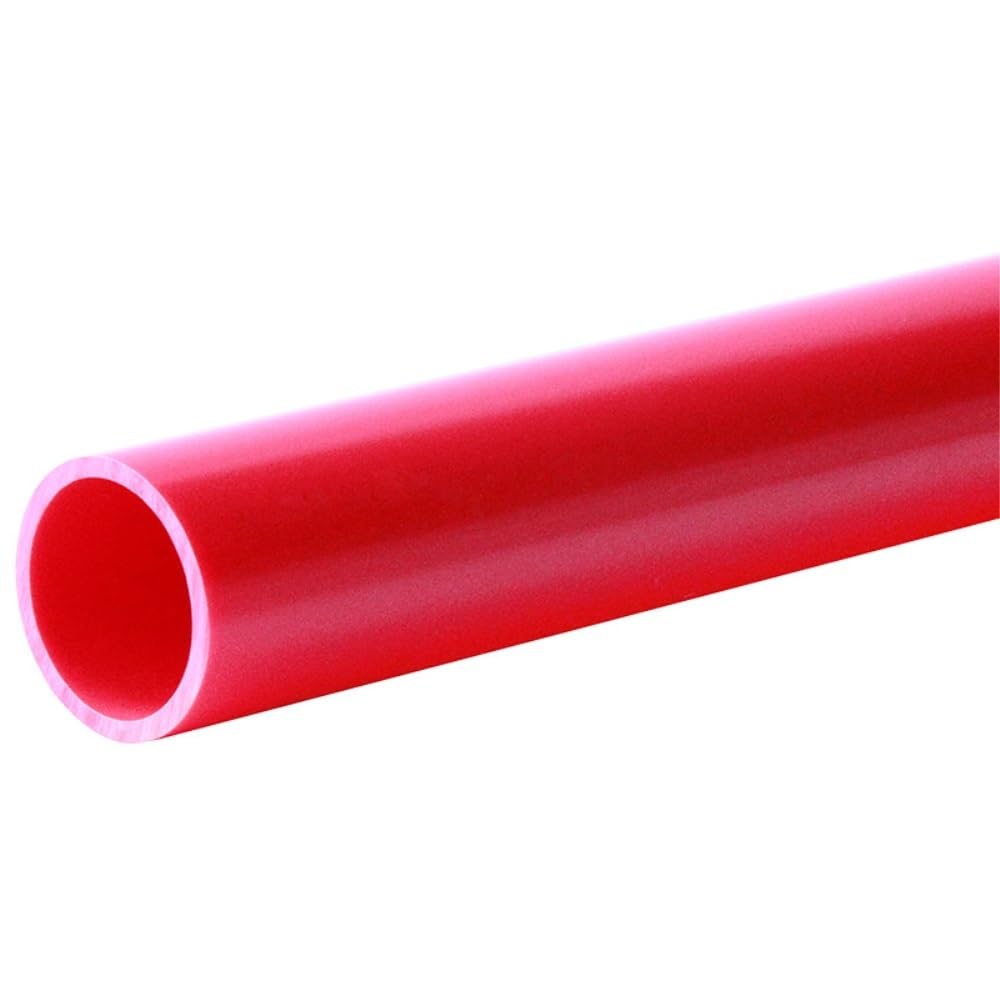 Tube UPVC transparent rouge 50mm x 0.5m pour aquarium et jardin