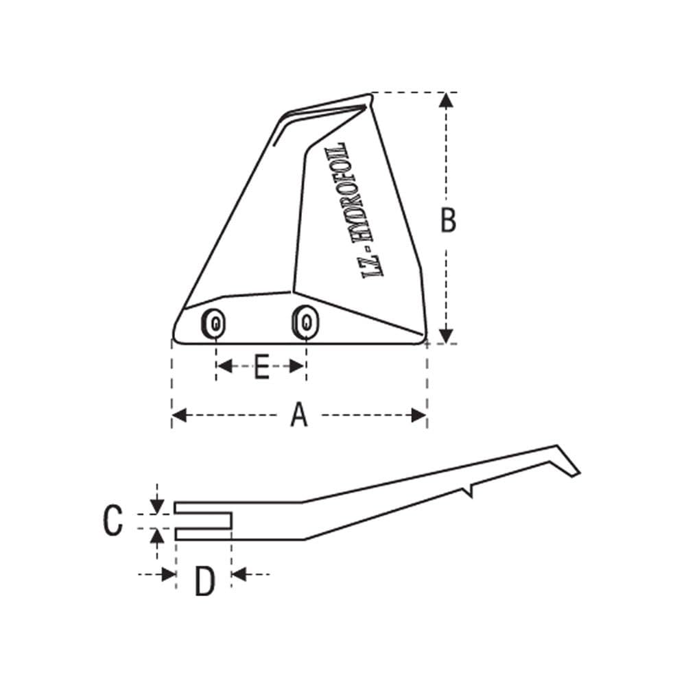 Nuova Rade Hydrofoil LZ Hydrofoil pour Hors-Bord, Compatible avec Moteurs de 4 CV à 50 CV, Noir