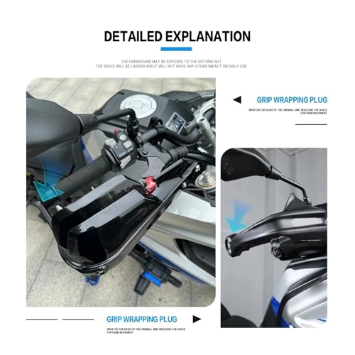Protège-mains Moto pour Suzuki V-Strom 800 DL800 et 800DE en Aluminium Noir 800DL