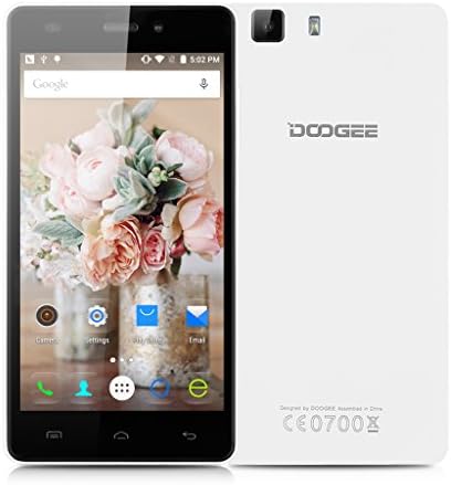 DOOGEE X5 3G Smartphone - 5.0" IPS Android 5.1 Lollipop MT6580 Quad Core 1.3GHz Dual SIM 1GB RAM 8GB ROM DG Xender Smart Wake Air Gestures GPS Wifi (Bianco)