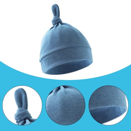 Cotton Breathable Baby Bonnet Hat Soft Infants Earflap Bonnet Fetal Caps Comfortable Headwear for 0 to 6 Months Unisex White2
