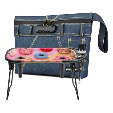 Yannabis Smell Proof Bags,Money Bag Organizer Bag with Combination Lock,11.8"x8.6"LargeTravel Stash bag+Metal Rolling Tray Cone Loader Cover