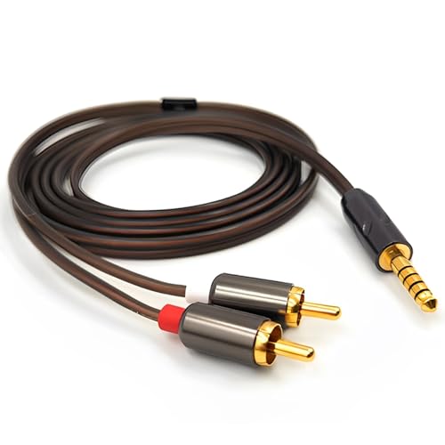 Earmax 6N OCC 2.5mm 4.4mm 3.5mm to 2RCA Balanced Cable 9.8ft Compatible with Phone PC TV Audio Player Power Amplifier