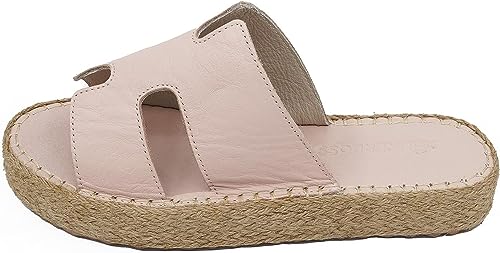 Sandale compensée Bonateks femme beige de haute qualité en taille 40 EU pour l'été
