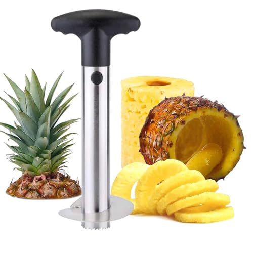 Image of Stainless Steel Julienne Vegetable Peeler Multi-Functional Fruit & Veggie Shredder Slicer and Grater for Potatoes, Carrots, Cucumbers (Pineapple Corer)