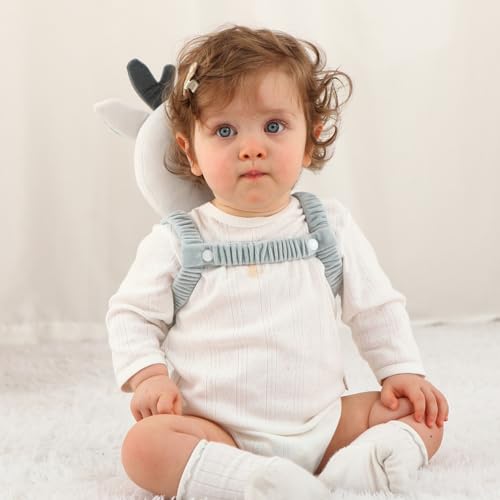 Image of Baby Head Protection Backpack - Soft Lightweight Fall Cushion for Toddlers During Crawling & Walking, Helps Ease Impact from Backward Tumbles(Deer)
