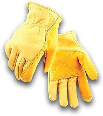 Iron Fencer Insulated Gloves for Winter, 207F Mens Cold Weather, Cowhide Leather Working Thorn Proof Barbed Wire