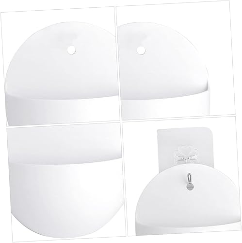 Miniatura 8 de HANABASS 3 piezas de plástico rústico automático o jardín blanco pared al aire libre macetas balcón auto-suculenta colgante florero contenedor