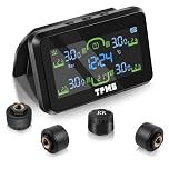 Avutrel TPMS Tyre Pressure Monitoring System, with Detached Bracket, 5 Alarm System,Solar/USB Charging,for RV, Sedan, SUV, MPV, Trailer, Motorhom etc (4 bar)