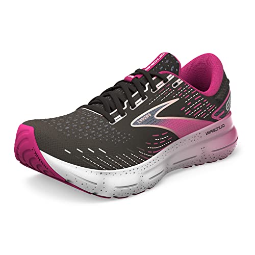BROOKS Damen Glycerin 20 Sneaker, Black/Fuchsia/Linen, 40.5 EU